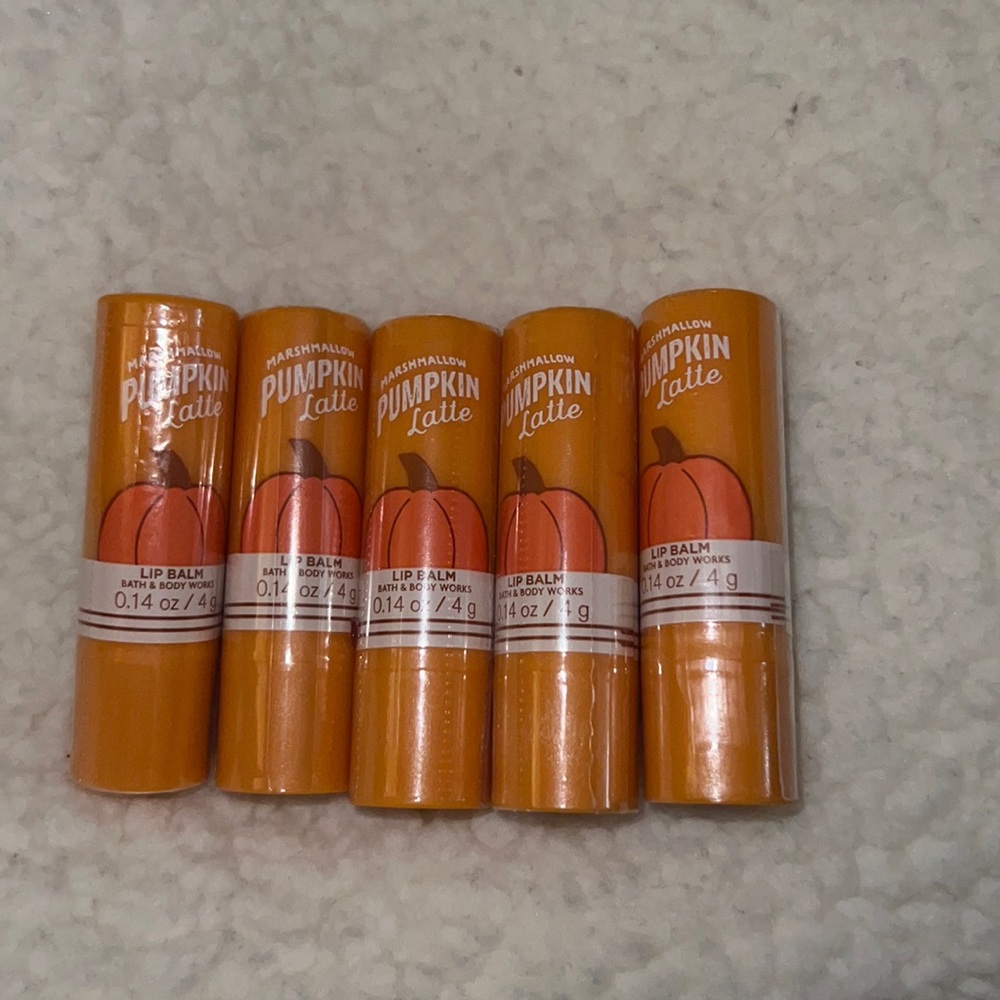 BBW 5pc Marshmallow Pumpkin Latte LIP BALM